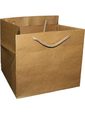 Roco Paper Co. Kraft Karton ''pasta'' Çanta 20*20*20 cm (10'lu Paket)