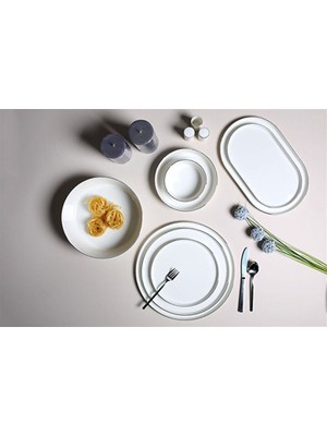 Porland Chopin Platin 60 Parça 12 Kişilik Şık Yemek Takımı – Özel Davetler ve Günlük Sofralar İçin Zarif Tasarım