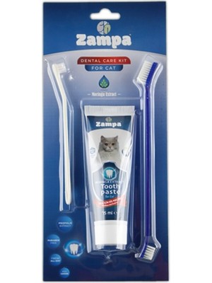 Zampa Kediler Için Diş Fırçalama Seti