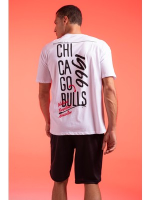 DeFacto Fit NBA Chicago Bulls Boxy Fit Tişört Y2677AZ22HS