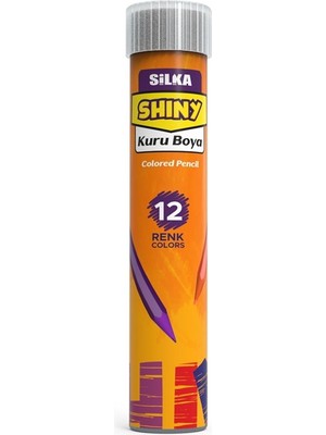 Silka Metal Tüp Kuruboya 12 Renkli Kalem Okul ve Ofis Kullanımı İçin Dayanıklı