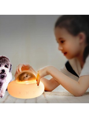 Yosicil Silikon Gece Lambası USB Şarj Edilebilir Nightlight Ev Çocuk Yatak Odası Dekor Köpek (Yurt Dışından)