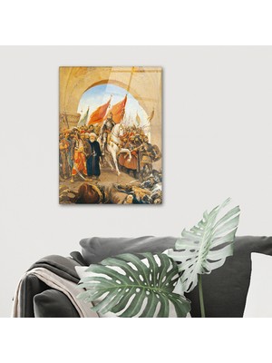 Decorita Fatih Sultan Mehmet | FSM Cam Tablo | Fatih'in İstanbul'u Fethi | 30cm x 40cm