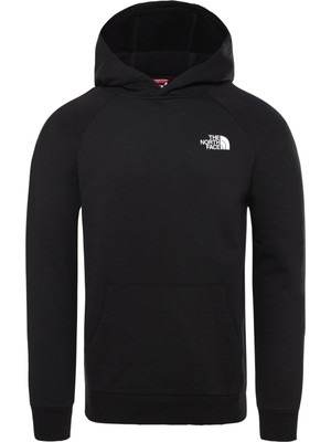 The North Face M Raglan Redbox Hoodie Erkek Outdoor Montu NF0A2ZWUKY41 Siyah