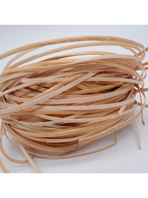 Hobizubi Yassı Rattan Doğal Bambu Çubuk 1 kg Brüt 2,5 mm Rattan Ip