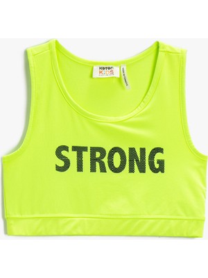 Koton Crop Spor Üst Baskılı