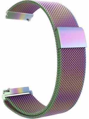 Markacase Fossil Watch Gen 6 Için Metal Milanese Kordon Gökkuşağı
