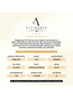 Altın Köşe 1.65 Crt Elmas Bileklik