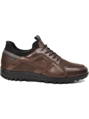 Voyager 5856 Kahve Hakiki Deri Erkek Günlük Ayakkabı