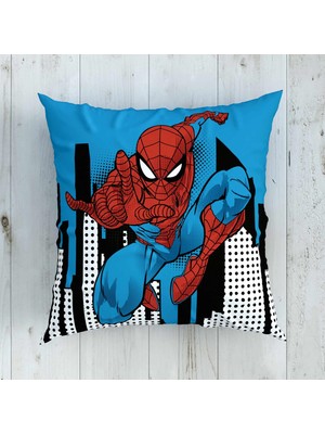 Lisanslı Disney Spiderman City Pamuk Lisanslı Kırlent