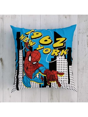 Lisanslı Disney Spiderman City Pamuk Lisanslı Kırlent