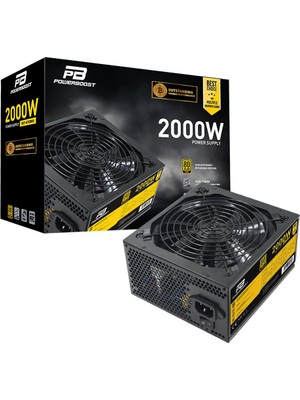 Power Boost Powerboost BST-ATX2000 2000W 14CM Siyah Fan, Mining  Atx Power Supply (Retail)