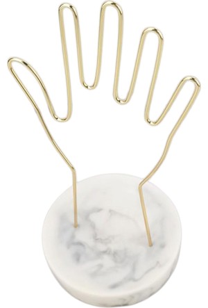 Marble and Gold Hand Jewelry Holder