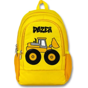 Cennec Sarı Dozer Baskılı Anaokulu Sırt Çantası