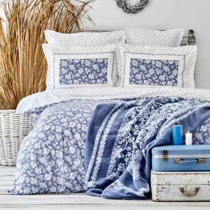 Karaca Home Celerina Mavi %100 Pamuk Çift Kişilik Fitted Nevresim Takımı