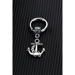 The Collection Unisex Paslanmaz Çelik Çapa Sallantılı Halka Küpe