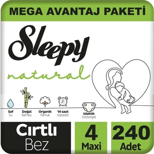 Natural Bebek Bezi Mega Avantaj Paketi 4 Numara 7-14 Kg 240 Adet