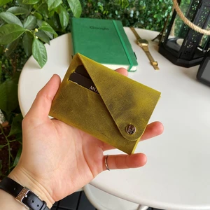 Vista - Hakiki Deri Unisex Natürel Minimal Origami Cüzdan