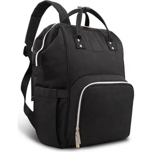 Anne Bebek Bakım Sırt Çantası Biberon Tutucu Bölmeli Termoslu Sıvı Geçirmez Puset Askı Aparatlı Siyah