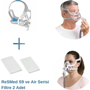 Airfit F20 Tam Yüz Cpap Maskesi (Medium Boy) +Resmed S9 Ve Air Serisi Filtre 2’Li Paket