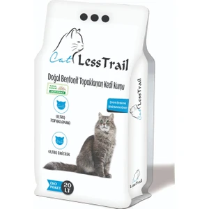 Less Trail 20 Lt Ince Tane Çiçek Kokulu Beyaz Bentonit Kedi Kumu