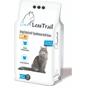 Less Trail 20 Lt Ince Tane Portakal Kokulu Beyaz Bentonit Kedi Kumu