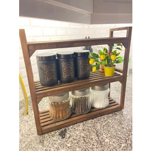 Garden Wood Ahşap 3 Katlı Tezgah Üstü Rafı/düzenleyicisi