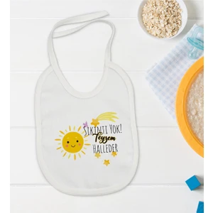 Bk Kids Sıkıntı Yok Teyzem Halleder Tasarımlı Bebek Mama Önlüğü - Model 1