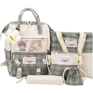 Ilkokul Öğrencilerinin Okul Çantası 4 Parça Set (Yurt Dışından)I(Aksesuarlar Dahil)