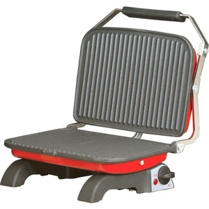 Netpazarım Tuğra Döküm Ev Tipi 8 Dilim Tost Makinası Kırmızı Renk Yanmaz Yapışmaz (30x22)