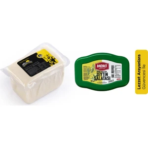 Haki Soslu Peynirli Paketi(Yeşil Zeytin Salatası + Sarı Siyah)