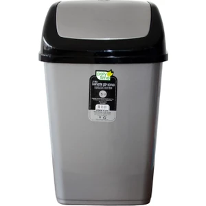 Poly Time Polytime Sallanır Kapak Ofis Banyo Mutfak Bahçe Çöp Kutusu Kovası / 5 Litre / Gri / 29X14X17 Cm.
