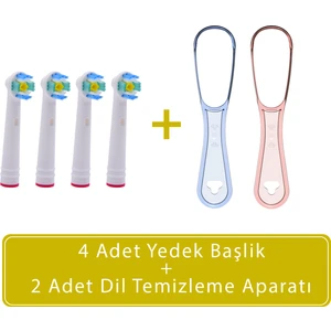 Oral B Uyumlu Diş Fırçası Yedek Başlığı Ve Dil Temizleme Aparatı