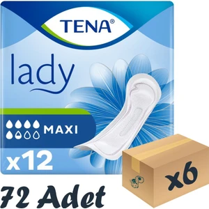 Lady Maxi, Kadın Mesane Pedi, 5.5 Damla 12’li 6 Paket 72 Ader