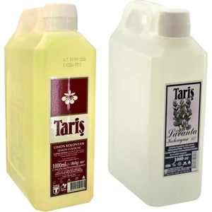 80 Derece Limon Kolonyası Bidon 1 L + Tariş 80 Derece Lavanta Kolonyası Bidon 1 L
