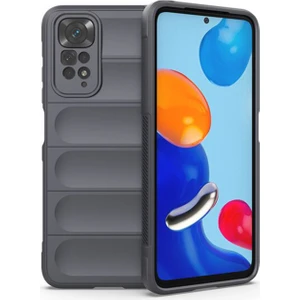 Xiaomi Redmi Note 11 2022 Global Miami Serisi Darbeye Dayanıklı Silikon Kılıf - Koyu Gri