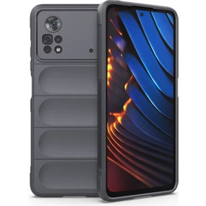 Xiaomi Poco X4 Pro 5g Miami Serisi Darbeye Dayanıklı Silikon Kılıf - Koyu Gri