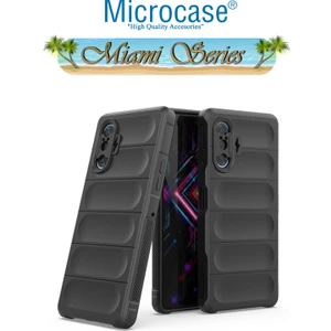 Xiaomi Poco F3 Gt Miami Serisi Darbeye Dayanıklı Silikon Kılıf - Siyah