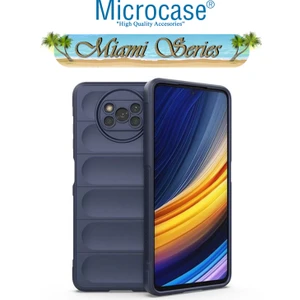 Xiaomi Poco X3 Nfc Miami Serisi Darbeye Dayanıklı Silikon Kılıf - Lacivert
