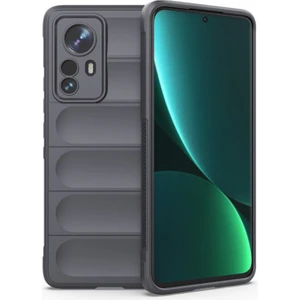 Xiaomi Mi 12 Miami Serisi Darbeye Dayanıklı Silikon Kılıf - Koyu Gri