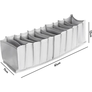 11 Gözlü Çekmece Içi Antrasit Düzenleyici Organizer - Small 11 x 41 x 12 cm