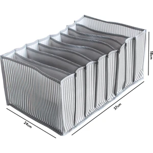8 Gözlü Çekmece Içi Antrasit Çizgili Düzenleyici Organizer - Large 24 x 37 x 18 cm