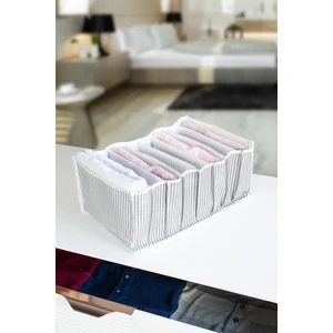 8 Gözlü Çekmece Içi Gri Çizgili Düzenleyici Organizer - Large 24 x 37 x 18 cm