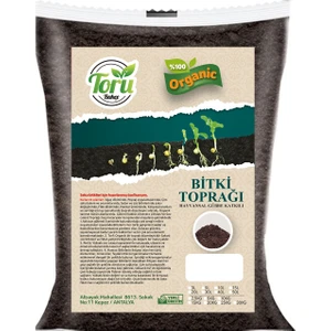 Toru Bahçe 50 Lt Bitki/ Saksı ve Bahçe Toprağı Torf Hayvansal Gübresi Pomza  ve Perlit Katkılı Toprak