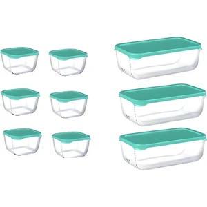 Snowbox 9 Parça Kapaklı Cam Saklama Kabı