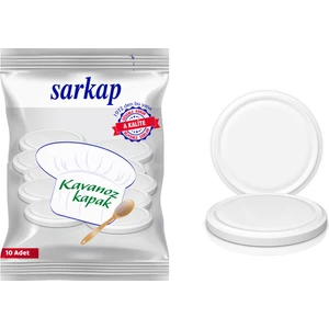 Hijyenik Paketli 10 Adet Kavanoz Kapağı - Beyaz - 82 mm