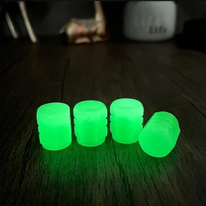 (2 Adet) Fosforlu Floresan LED Yeşil Pilsiz Araba Motorsiklet Lastik Sibop Kapağı