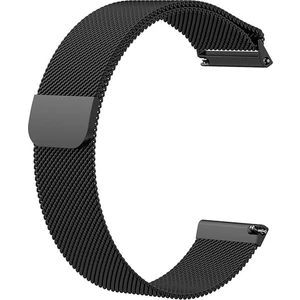 Fitbit Versa 2 FB507  Için Metal Milanese Kordon Siyah