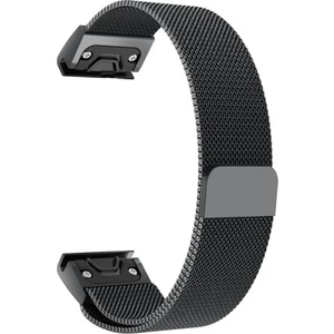 Garmin Fenix 6s - 6s Pro - 6s Pro Solar Için Manyetik Mıknatıslı Kordon Siyah