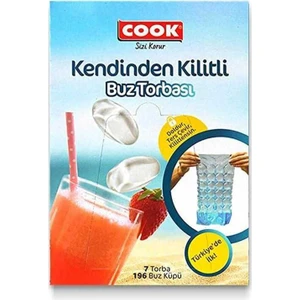 Kendinden Kilitli Buz Torbası 7 Torba (2 Paket)
